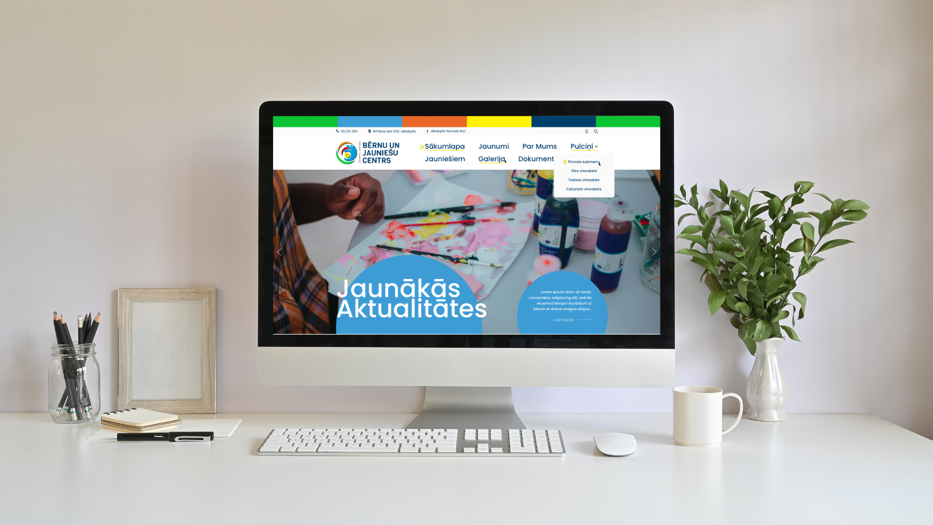 Jēkabpils Bērnu un Jauniešu centra mājas lapas izstrāde