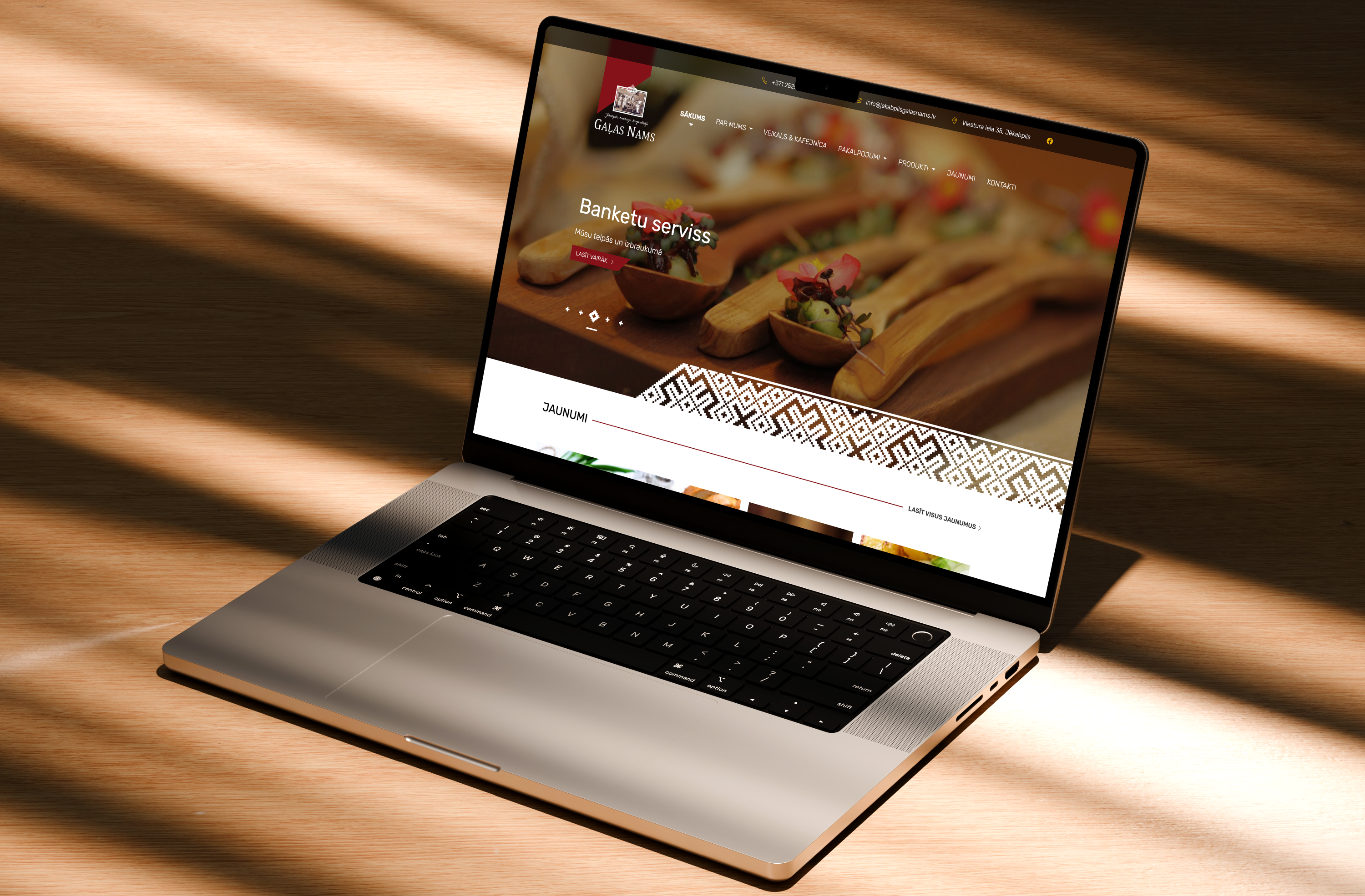 Jēkabpils Gaļas Nama mājaslapas izstrāde un dizains