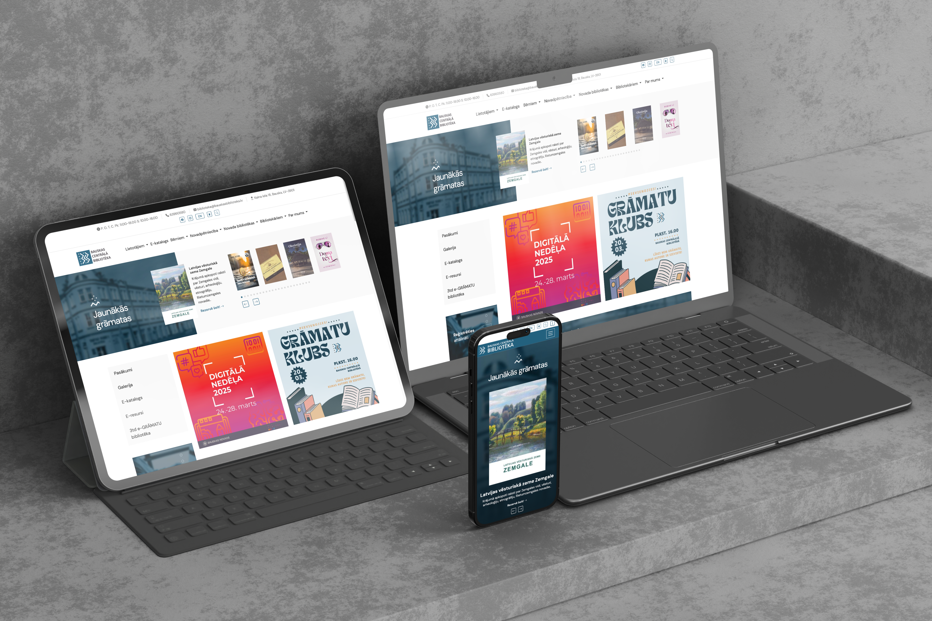 Bauskas Centrālā bibliotēkas mājaslapas izstrāde un dizains