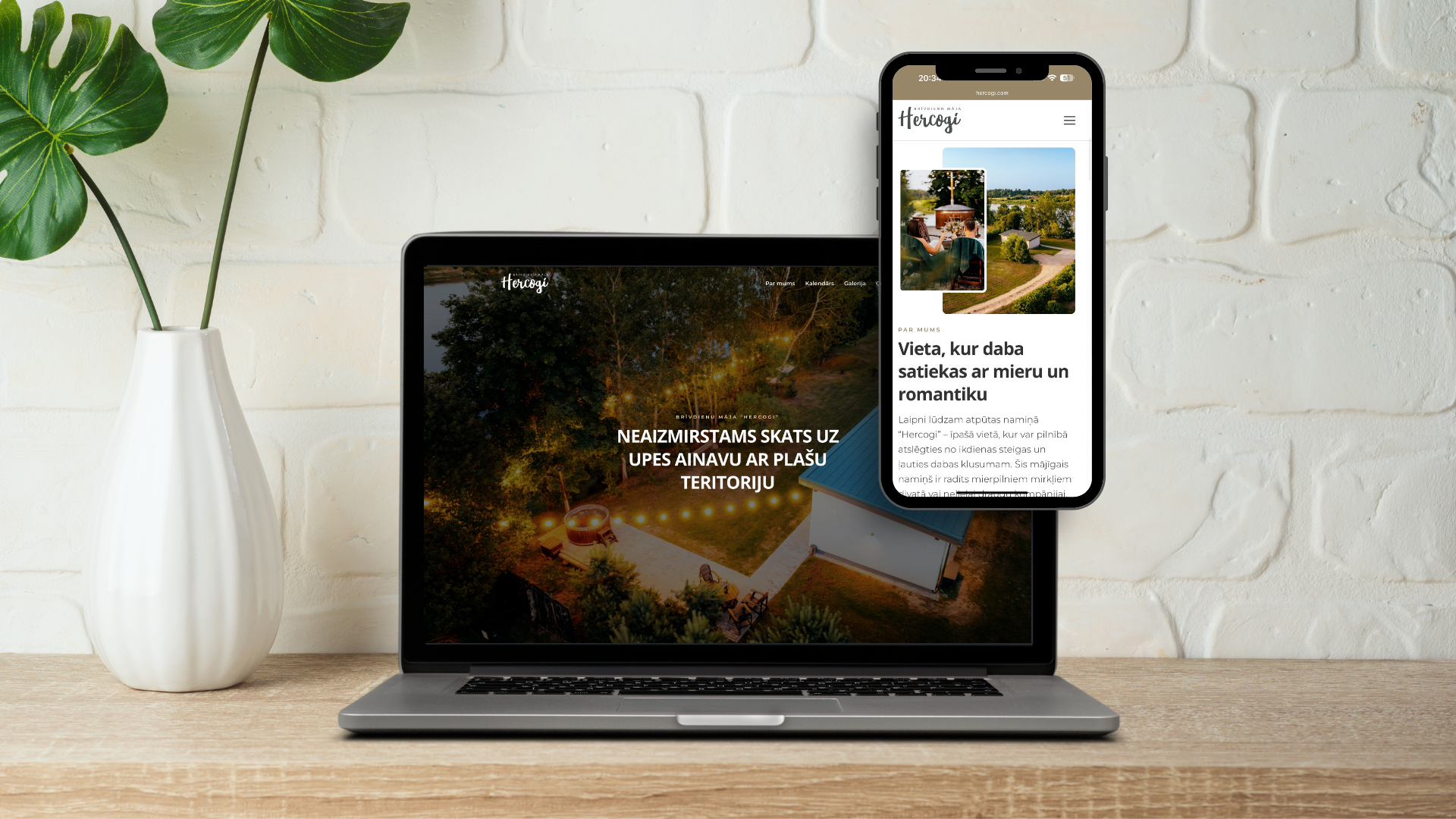 Mājaslapas izstrāde un dizains - viesu mājai Hercogi