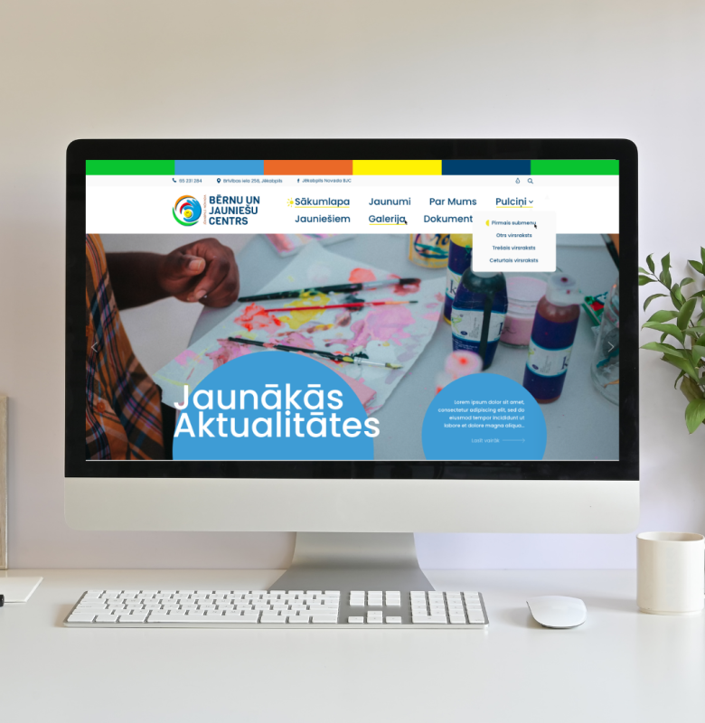 Jēkabpils Bērnu un Jauniešu centra mājas lapas izstrāde