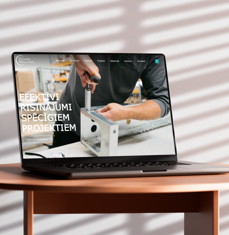 SIA Power Solution mājaslapas izstrāde